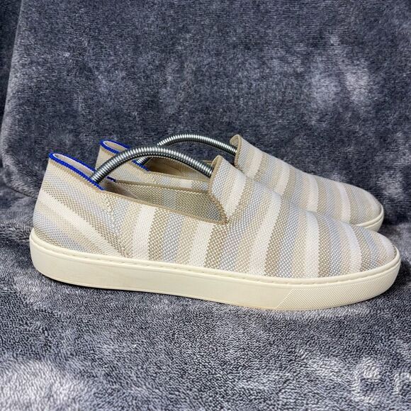 Rothys Golden Stripe Original Slip On Sneakers Size 11.5 - Picture 2 of 9